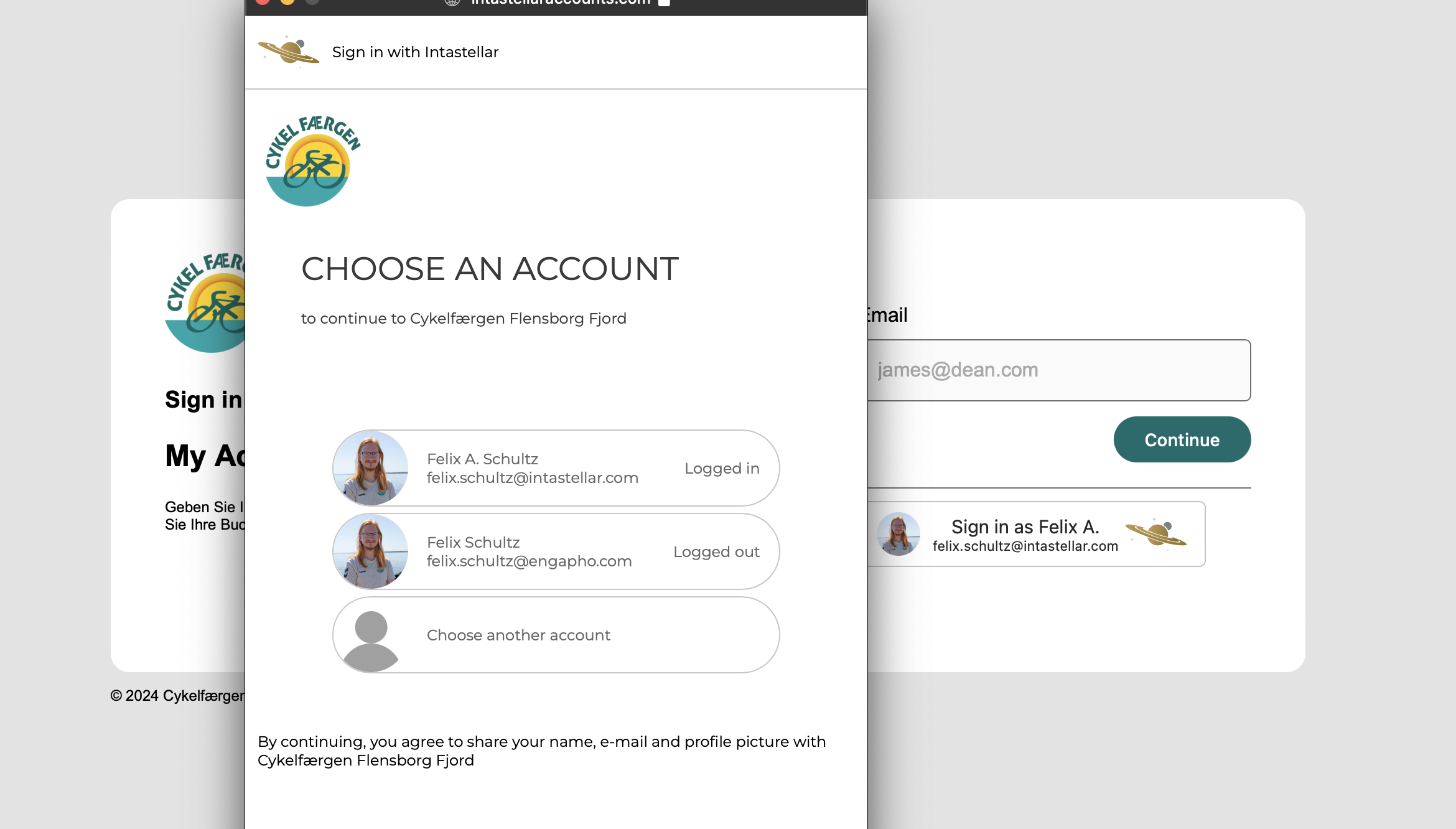 'Sign in with Intastellar' - authenticator